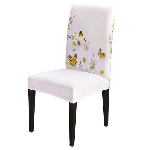 

chair covers modern dining cover butterfly daisy flower petals print home table chairs for kitchen tablecloth