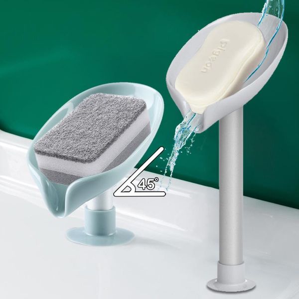 

soap dishes shape automatic drainage holder shower hollow sponge board storage tray