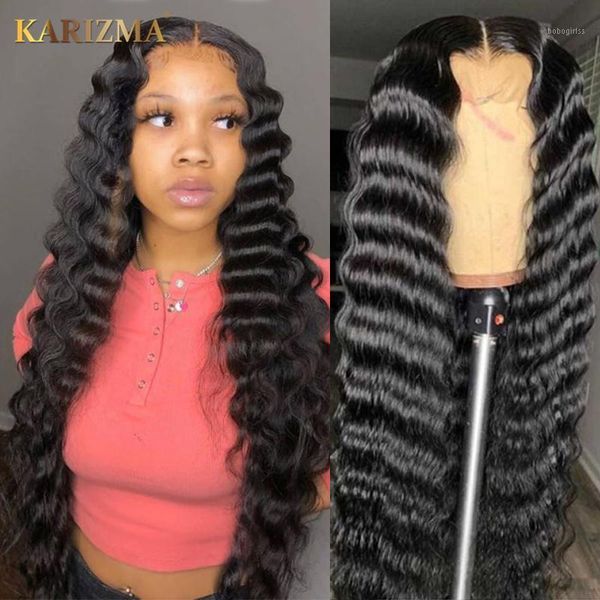 

brazilian loose deep wave lace wigs 180% density t part human hair 8-28 inch remy 13x6x1 transparent front1, Black;brown