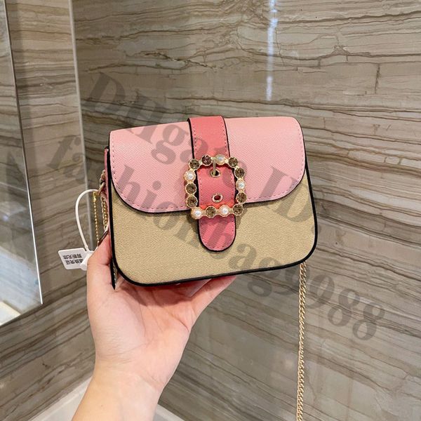 

pink flap one side shoulder crossbody bags women young ladies genuine leather phone purses small chains mini handbags sky blue sweet girls c