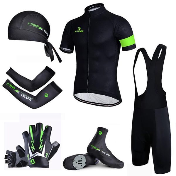 

cycling jersey sets x-tiger summer big set 2021 comfortable mountain bike clothing racing bicycle for men, Black;red
