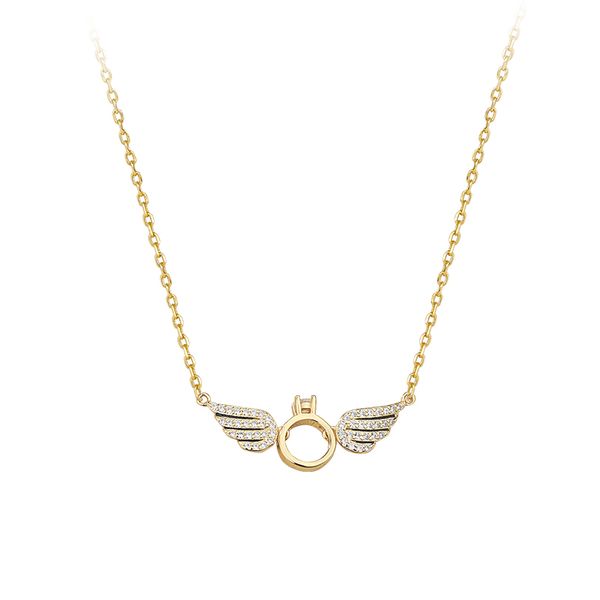 

boutique jewelry for women new wing necklace female necklace luxury niche brand chain of clavicle female contracted temperament, Silver