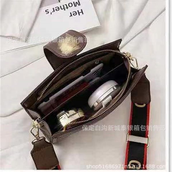 

luxury design bag women's new fashion wide shoulder strap versatile small square bag single diagonal purses