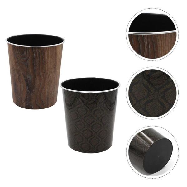 

waste bins 2pcs container garbage storage bin office home trash can holder
