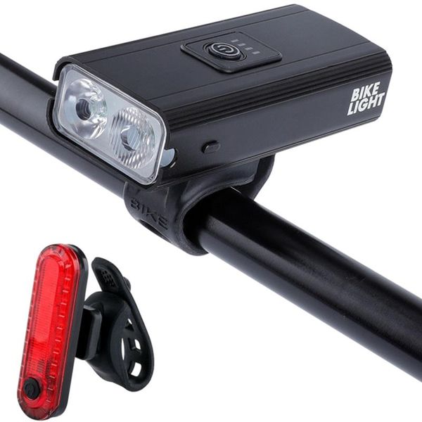 

rechargeable waterproof bike headlight back taillight led bicycle front lamp w91c lights