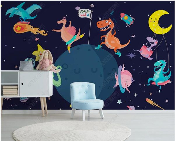 

wdbh 3d p wallpaper custom mural hand drawn space universe animal children's room home decor in the living room 3d wall murals wallpape