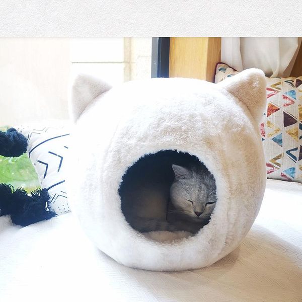 

cat beds & furniture litter four seasons universal warm sleeping bag bed semi-closed cushion house pet supplies