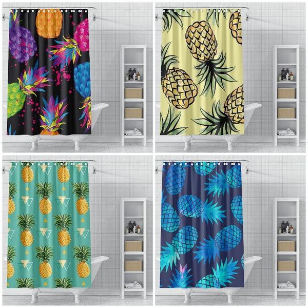 

shower curtains colorful pineapple waterproof bathroom polyester curtain accessories