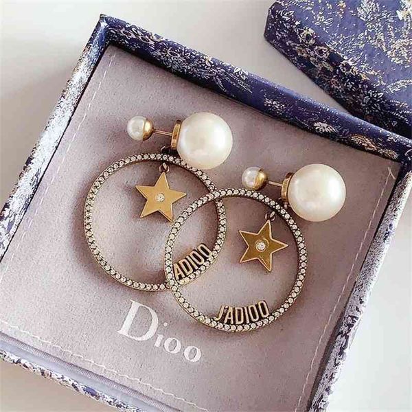 

75%off outlet fashion trend new pearl full circle earrings in 2021, Silver