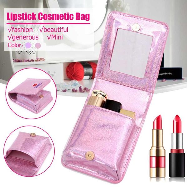 

fashion laser mini cosmetic bag leather women travel lipstick coin storage pouch female purse small makeup organizer bags & cases