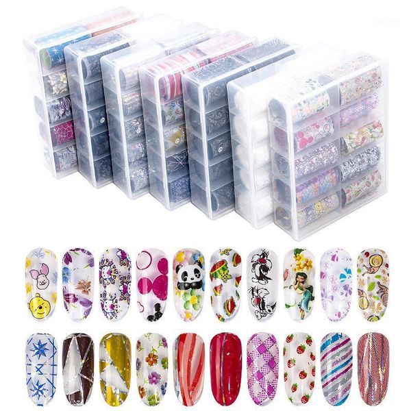 

nail sticker holographic art transfer foil starry ab paper wraps adhesive decals nails decoration accessories1, Black