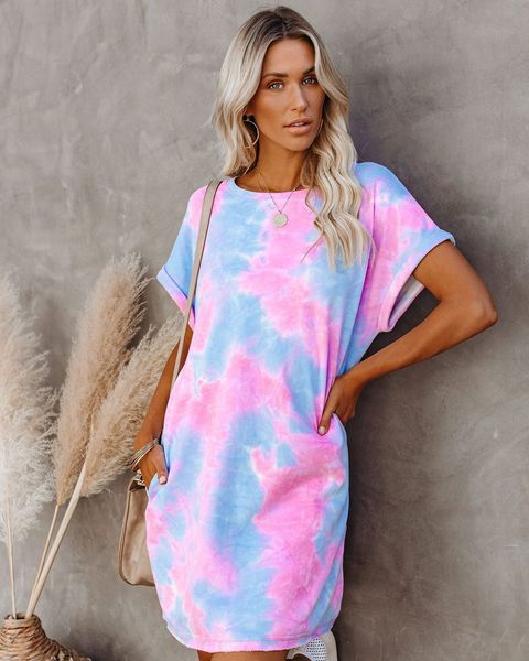 

factory92hc summer tie dyed dress 2021, White;black