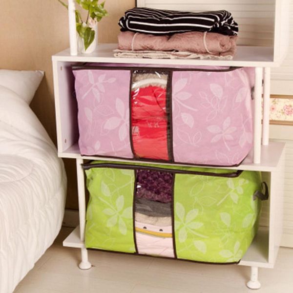 

cotton wool storage bag leaf printed quilt multifunction convenient supplies durable non-woven packaging bags clothing & wardrobe