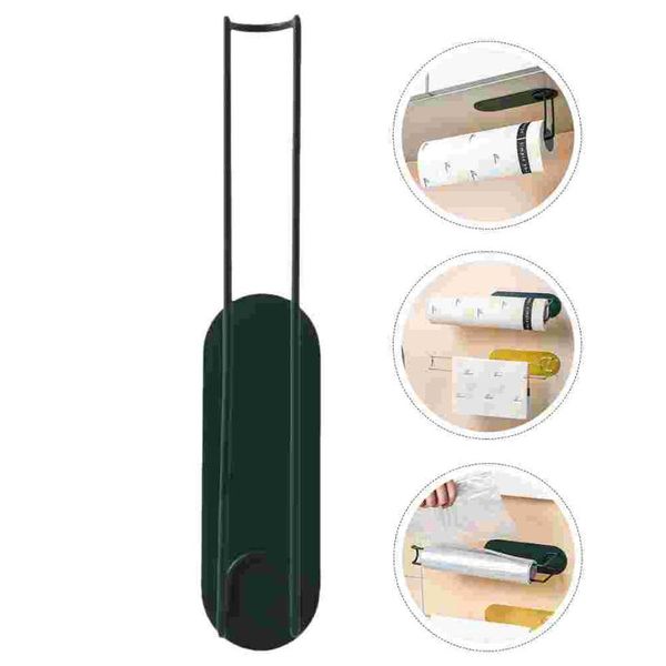 

toilet paper holders 1pc kitchen cling film rack holder towel organizer (green)