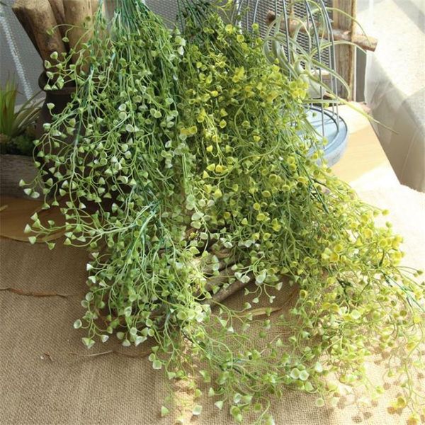

artificial plants grass wall hanging fake vine plant leaves garland home garden wedding party decoration decorative flowers & wreaths