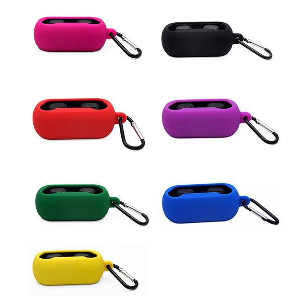 

cell phone repairing tools silicone earphone protective case for wireless 5.0 charging box shockproof shell with anti-lost hook