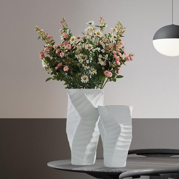 

vases european geometric ceramic vase decoration flower arrangement living room porch tv dining table simple modern home
