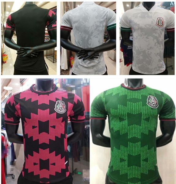 

2021 mexico soccer jerseys copa america camisetas chicharito lozano dos santos guardado moreno alvarez 20 21 football shirts, Black;yellow