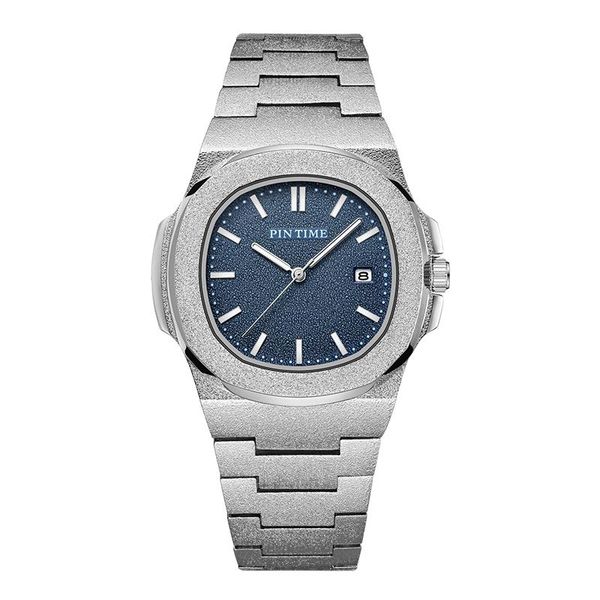 

wristwatches pintime fashion steel mens watches date wrist watch men waterproof casual clock relogio masculino montre homme, Slivery;brown
