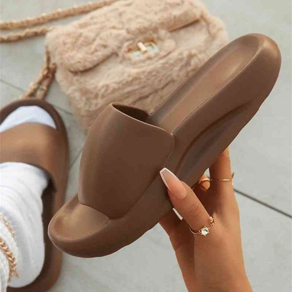 

official website 70% off outlet fashion trend slippers women indoor platform wedges heel non slip bathroom home slides punk design shoes lad, Black