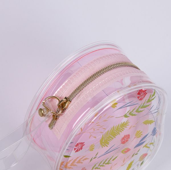 

2020 new portable messenger bag trend color 125 ontrast mini shell transparent beach color jelly bag25, Red;black