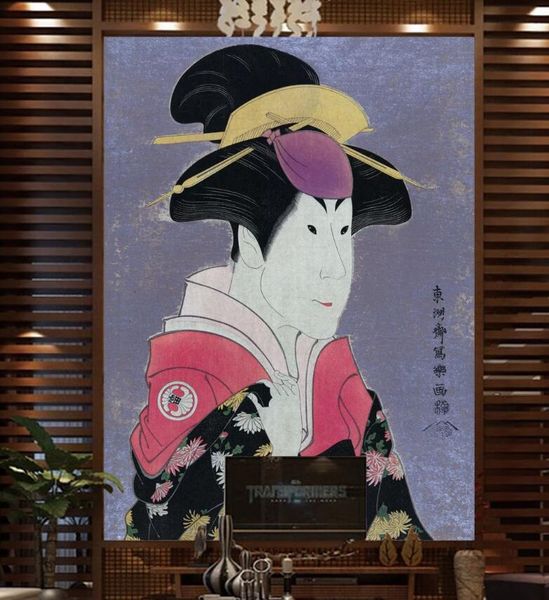 

wallpapers customized large-scale 3d mural wallpaper ukiyo-e character japanese restaurant