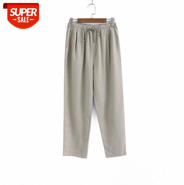 

li zhiqi harlan pants women's lace-up drawstring high waist was thin solid color casual radish trousers 110322 #qk7y, Black;gray