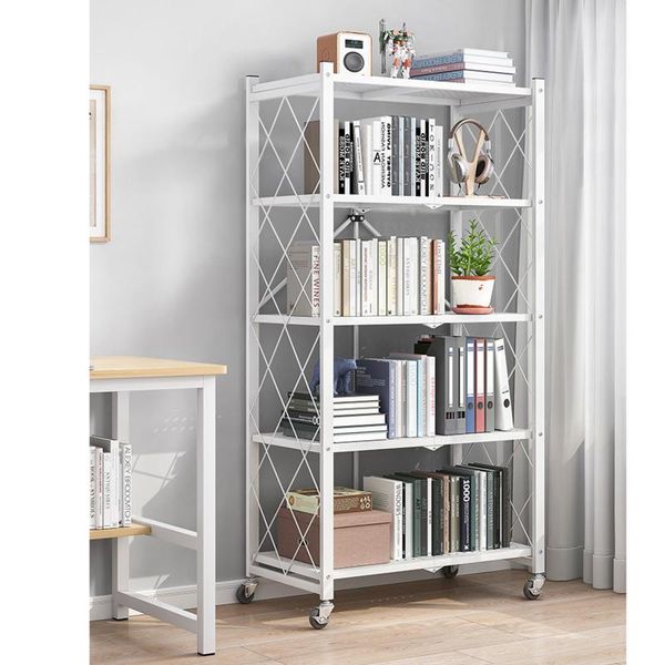 

hooks & rails installation of removable bookshelf, living room floor folding shelf, bedroom storage simple small bookcase