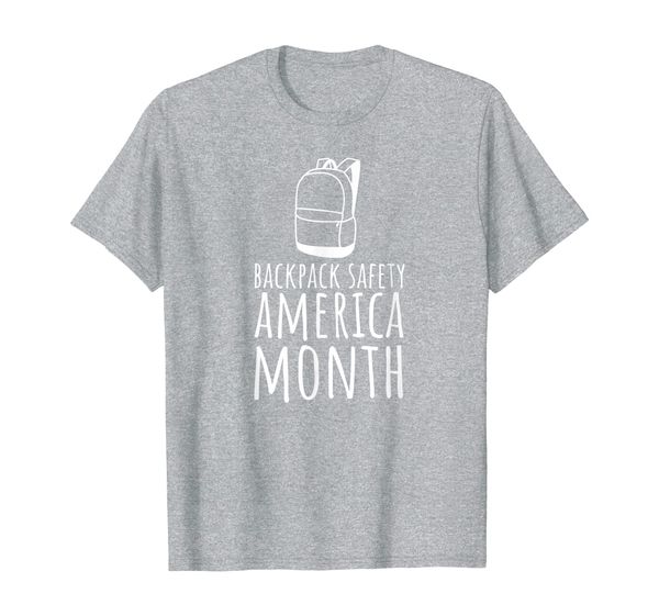 

backpack safety america month t-shirt, White;black