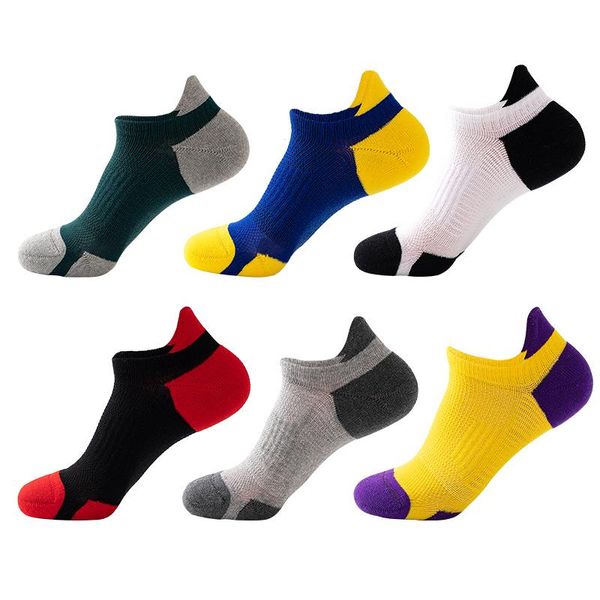 

pairs fashion woman ankle socks running cycling casual cotton football basketball mens sports, Black