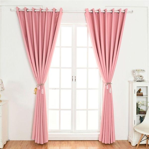 

curtain & drapes thick thermal blackout ready made eyelet ring pair curtains panel
