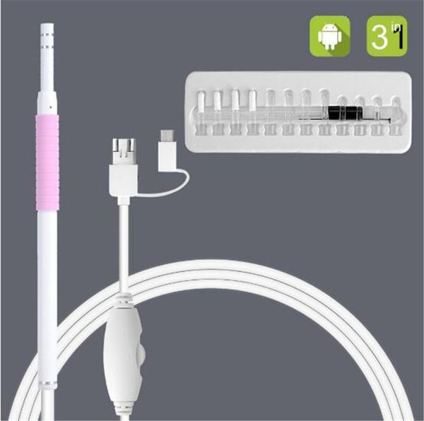 

cameras 3in1 5.5mm visual earpick ear spoon cmos borescope earcamera