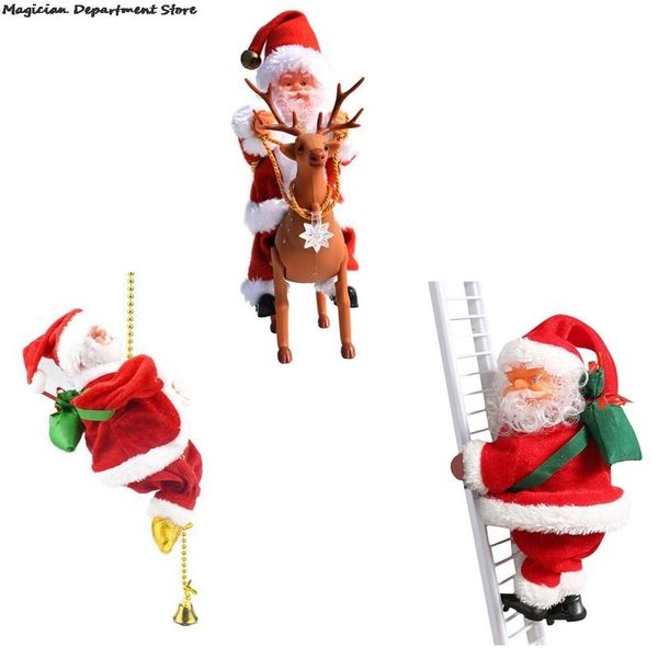 

decorative objects & figurines cute tricky santa claus climbing bead ladder with music decorating electric christmas tree pendant