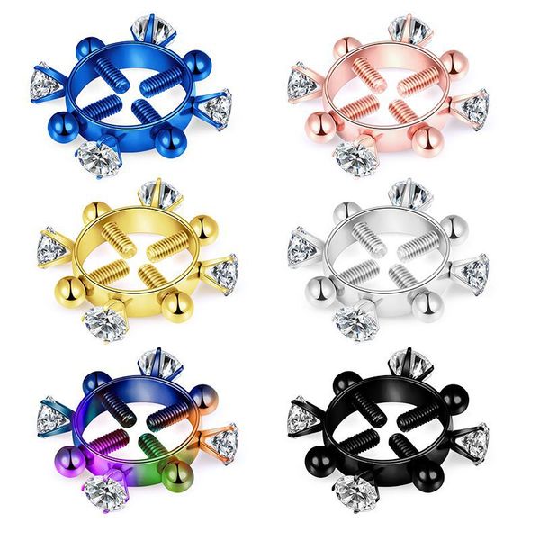 

practical allergy womens stainless steel nipple rings toy jewelry for promote interest, Silver