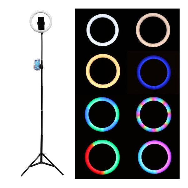 

pography lighting with tripod stand camera po studio circle led selfie ring light phone lamp for video fill youtube set cell mounts & holder