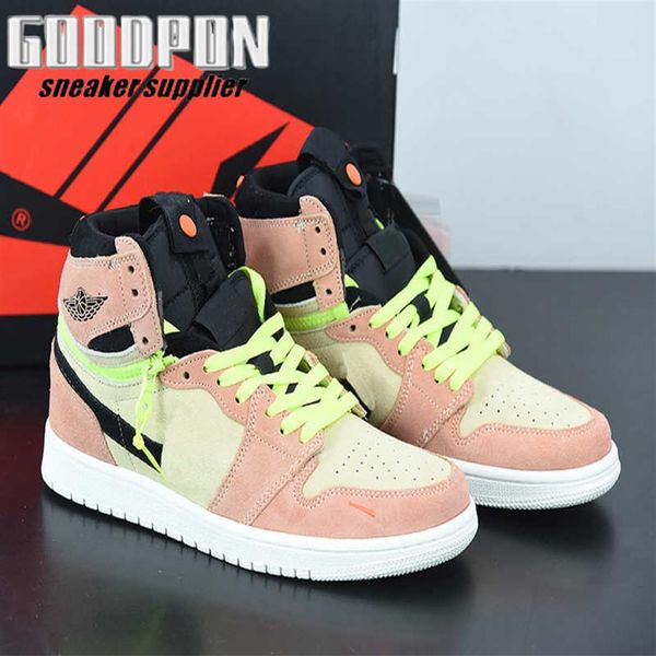 

2021 release high switch jumpman 1 basketball shoe mens womens light smoke pink luxurys designers fashion outdoor sneakers cw6576-800a55
