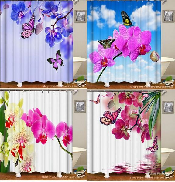 

shower curtains butterflies and flowers curtain bathroom for kitchen