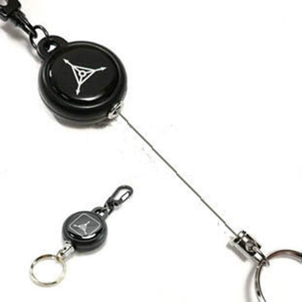 

5pcs/set outdoor anti-theft key chain high rebound telescopic buckle steel wire rope key ring, Slivery;golden