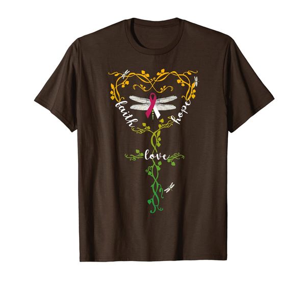 

faith love and hope head and neck cancer awareness t-shirt, White;black