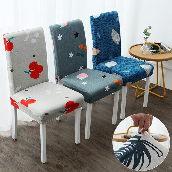 

chair covers spandex cover stretch home dining elastic floral print protector case for kitchen seat el banquet