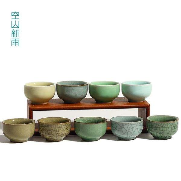 

cups & saucers longquan celadon handmade ceramic tea cups, upscale household sets
