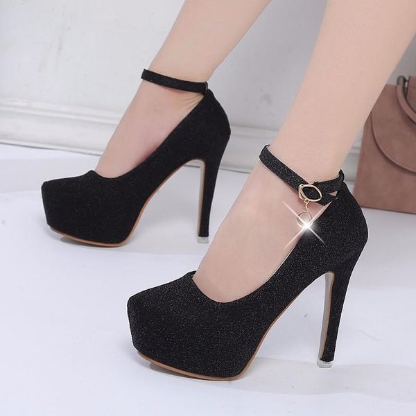 

dress shoes 2021 fashion wedding women high heels bride platform pumps super heel 12cm black silver