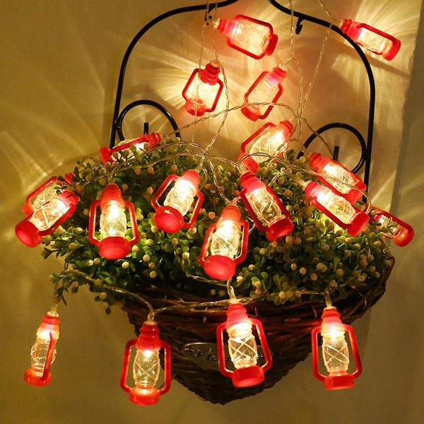 

strings 3/6m black red retro kerosene lantern led string light christmas wedding decoration holiday lighting fairy garland navidad decor