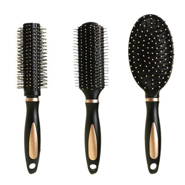 

hair brushes 3 styles women wet or dry airbag comb nylon curly detangle brush hairdressing tool, Silver