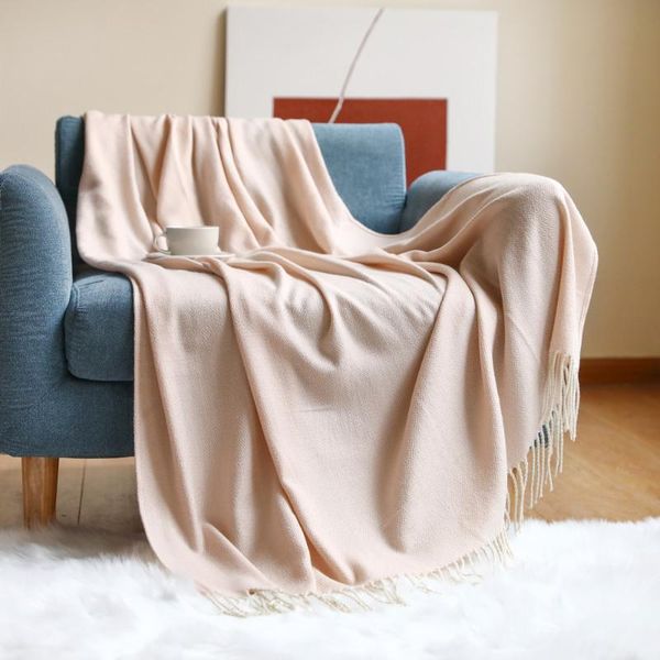 

blankets textile city nordic style home sofa cover blackish green geometric cashmere-like comfy tassel throw blanket for bed sheet