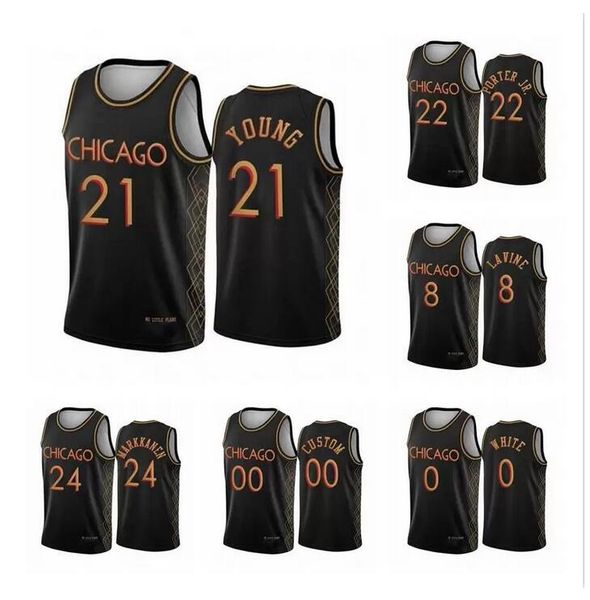 

ncaa men kids lauri markkanen zach lavine coby white /21 swingman city youth basketball jersey black edition shirts