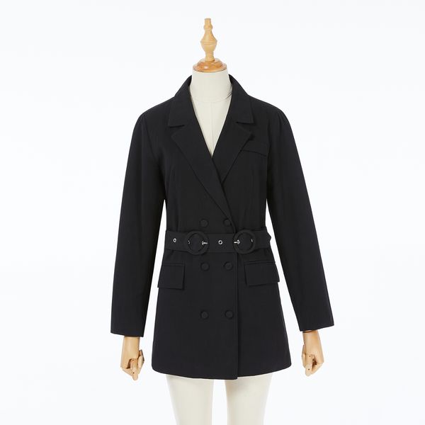

autumn/winter cotton elegant belt fashion business work suit jacket, White;black