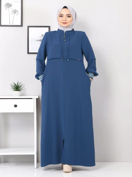 

ethnic clothing long sleeved wrists with elastic zipper abaya ferace ramadan kaftan dubai turkey muslims women headscarf dresses islam kaf, Red