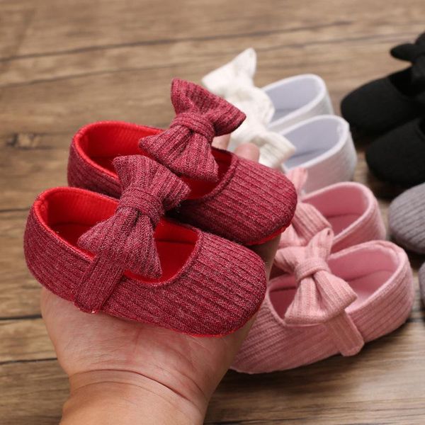 

first walkers baby clothing shoes toddler pram girls princess moccasins bowknot solid soft 0-18m