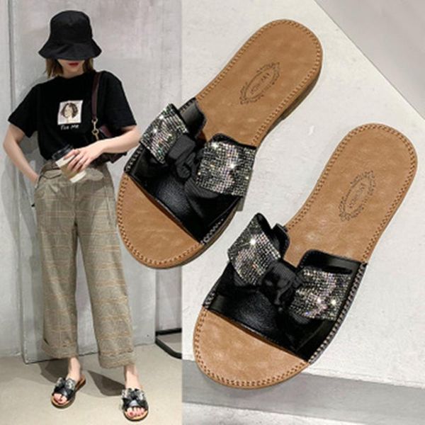 

single shoes women 2021 summer ladies fashion casual sandals outdoor travel beach flip flops comfortable and light, Black